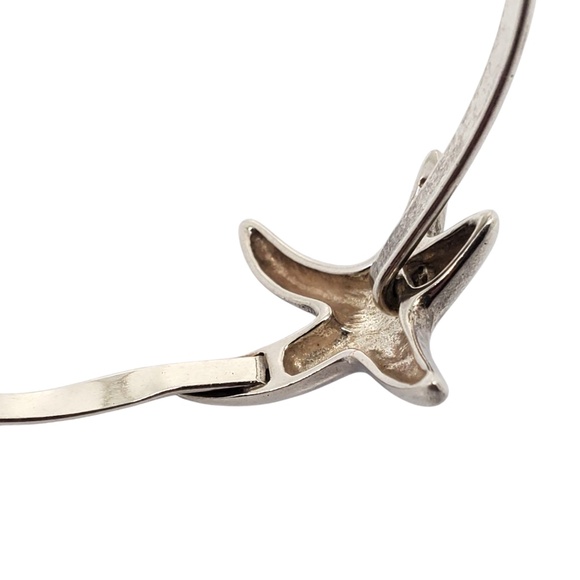 Hogan & Bolas Sterling Silver Starfish Bangle Bracelet #21006 - Picture 5 of 11